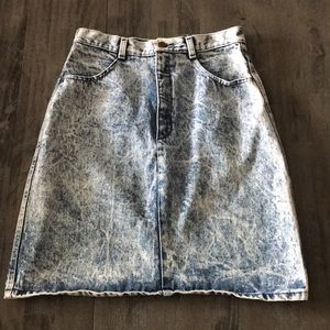 80s vintage acid wash denim skirt from Joshua Tree